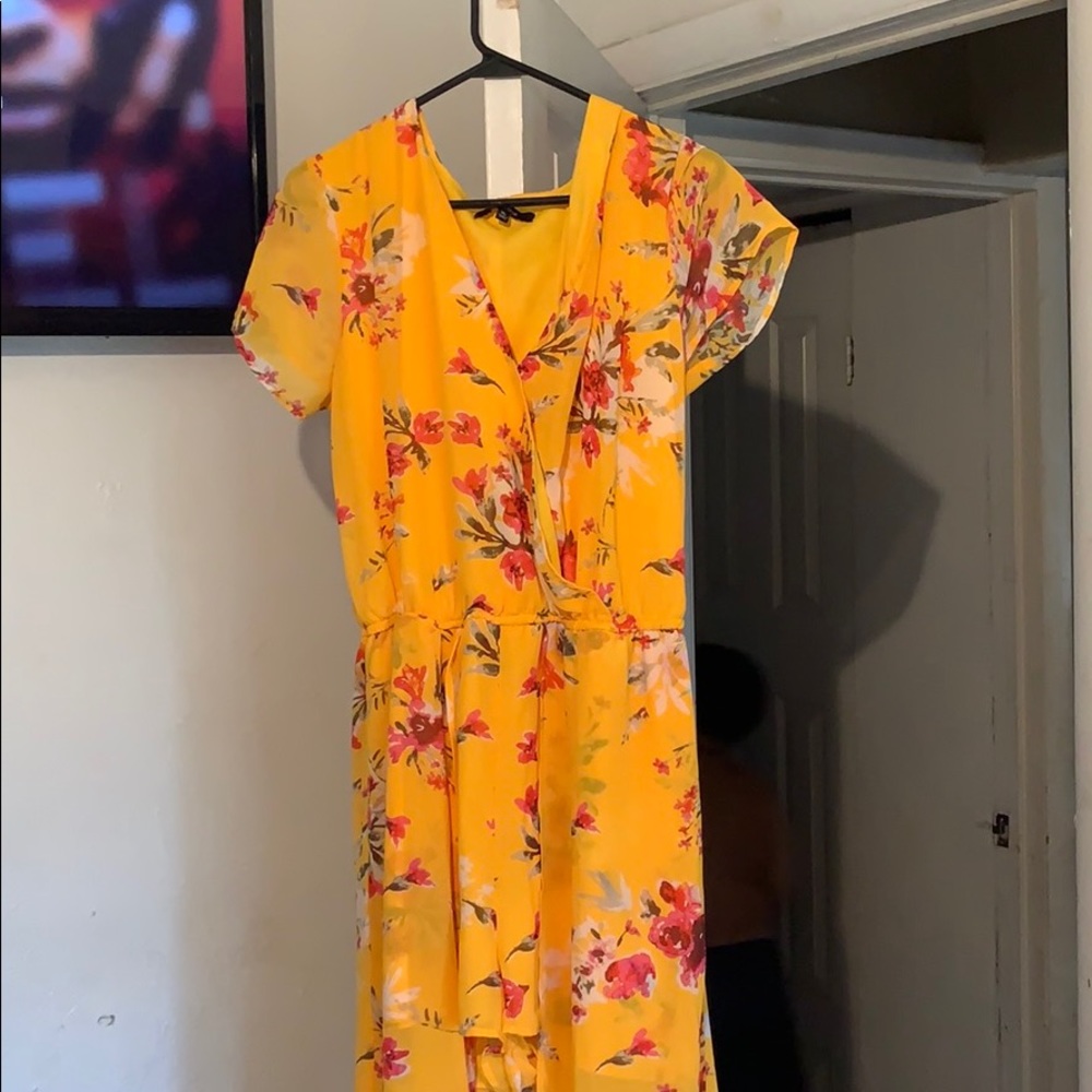 Floral dress with shorts and skirt